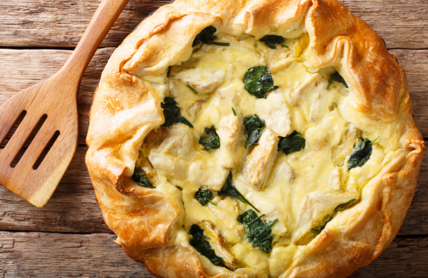 Torta salata con carciofi