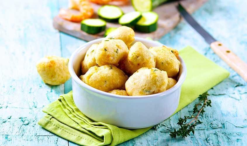 Stuzzichini per aperitivo e finger food - Spizzichelle Zucchine e Gamberi