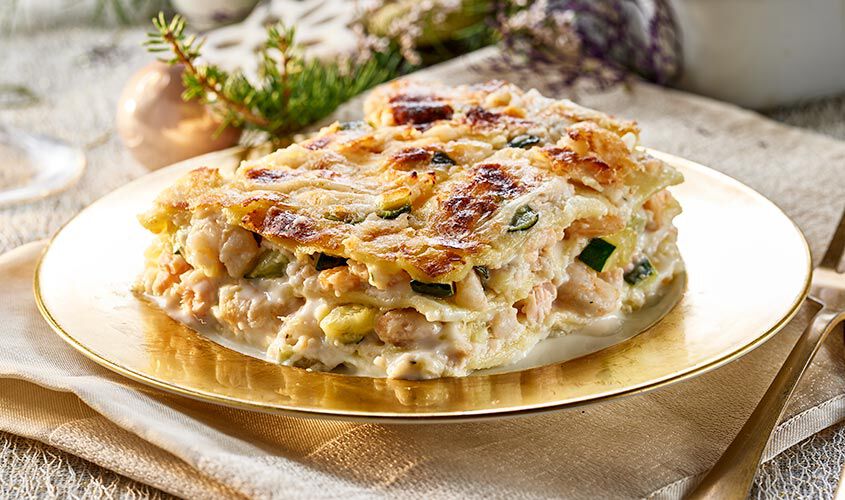 Primi piatti da forno - Sformato di Crespelle Salmone e Gamberi