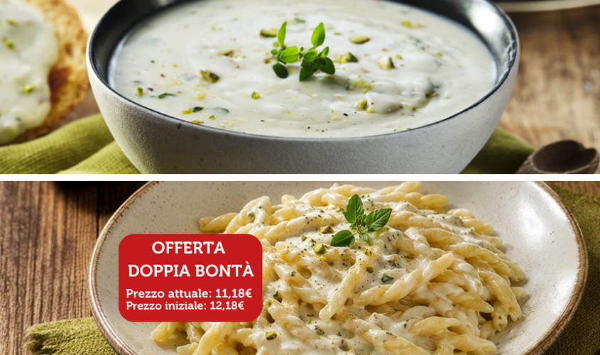 Pesti e sughi pronti - Promo Sfiziusielli e Salsa Cremosa Erborinato e Pistacchio