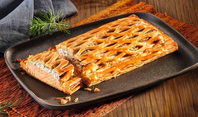 Specialit&agrave; di pesce - Filetto di salmone in pasta sfoglia