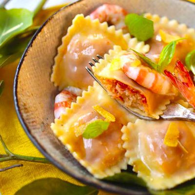 Primi e Sughi - Ravioli Mazzancolle al Profumo di Limone