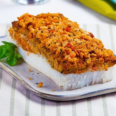 Specialità di pesce - Gratin di merluzzo d'Alaska al pomodoro