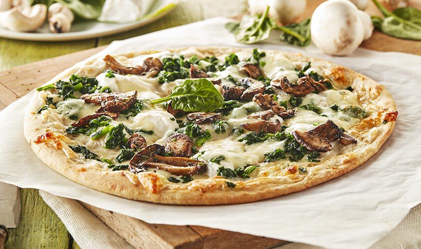 Schiacciate - Schiacciata Spinaci e Funghi Grigliati BIO