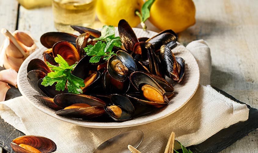 Specialità di pesce - Cozze Intere con Guscio