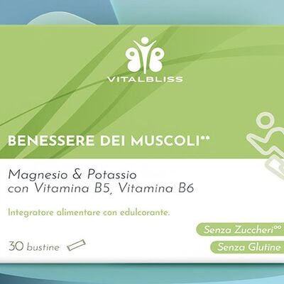 Benessere dei muscoli - Magnesio & Potassio con Vitamina B5, Vitamina B6