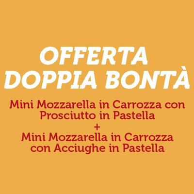 Stuzzichini per aperitivo e finger food - Offerta Doppia Bontà - Mini Mozzarella in Carrozza 
