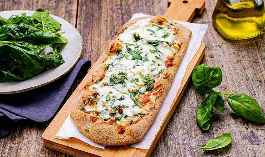 Pizze - Pizza alla Pala Integrale Stracchino e Spinacino