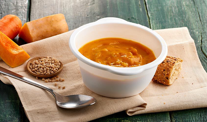 Ristopiatti: i primi piatti gourmet - I Ristopiatti "Cremosa Zucca e Carote con Orzo"