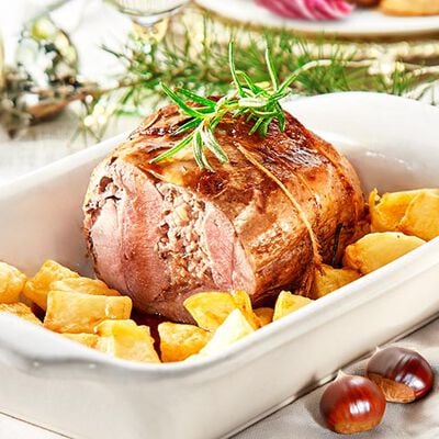 Arrosti e involtini - Arrosto di Tacchino con Castagne, Radicchio e Provola