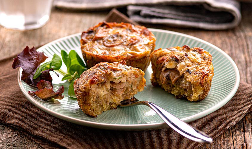 Verdure grigliate e specialit&agrave; - Cestini di Champignon con Porcini