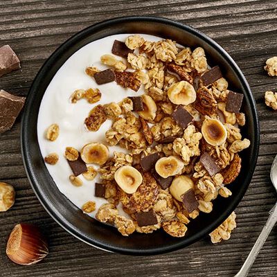 Croissant e prima colazione - Granola con Cioccolato Fondente