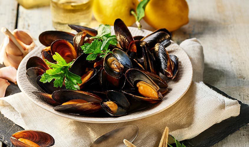Specialità di pesce - Cozze Intere con Guscio