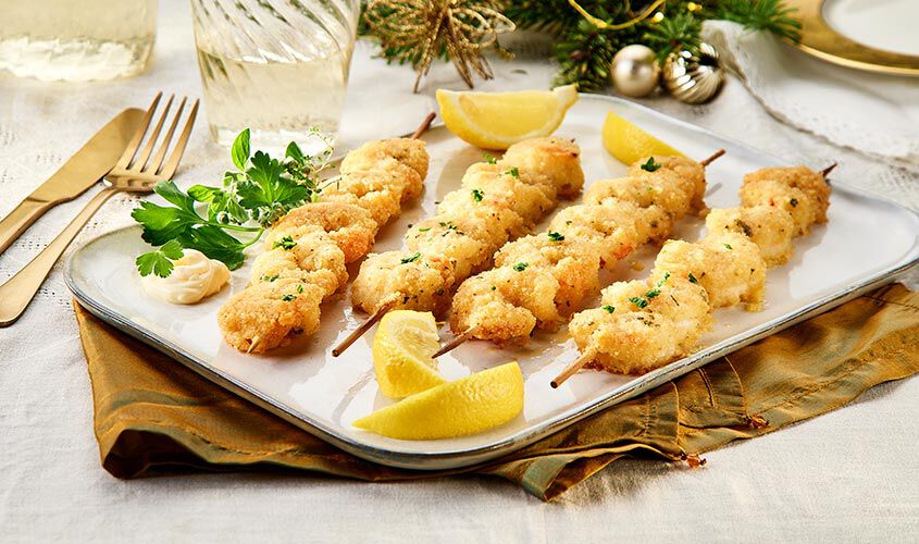 Specialit&agrave; di pesce - Spiedini di Gambero Argentino