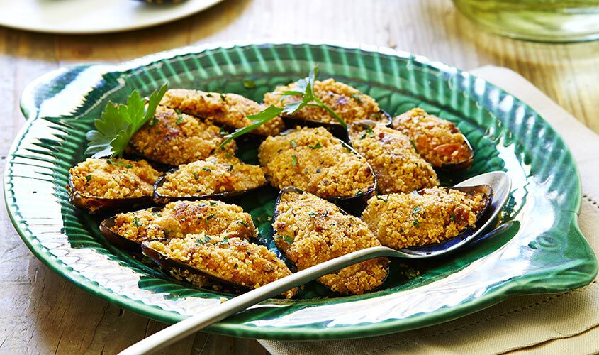 Specialità di pesce - Cozze Gratinate alla Siciliana