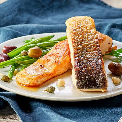 Pesce e crostacei al naturale - Filetti di Salmone con Pelle
