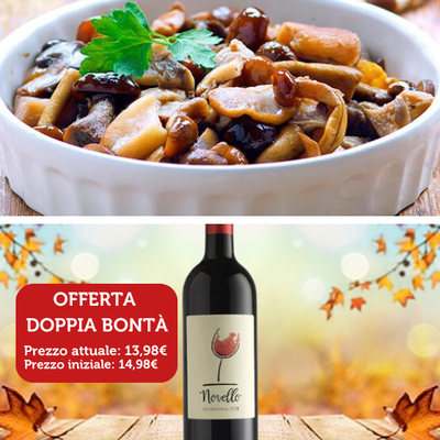 Offerte - Promozione Gran Misto Funghi e Vino Novello