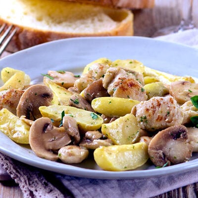 Spadellate - Tagliata di Pollo con Champignons e Patate