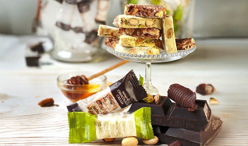 Biscotti e cioccolatini - Torroncini Cioccolato Fondente e Pistacchio