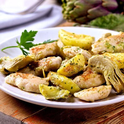 Spadellate - Tagliata di Pollo con Carciofi e Patate