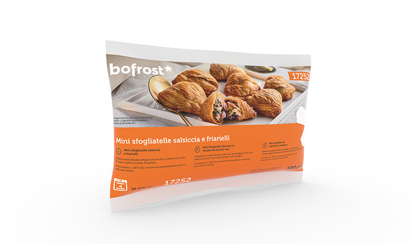 Stuzzichini per aperitivo e finger food - Mini Sfogliatelle Salsiccia e Friarielli