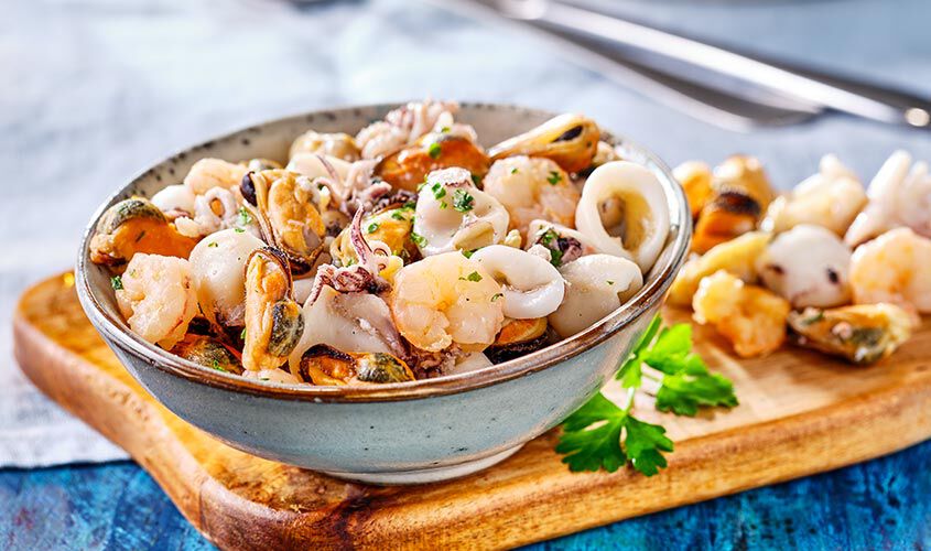 Pesce e crostacei al naturale - Preparato di Mare per Risotti e Spaghetti