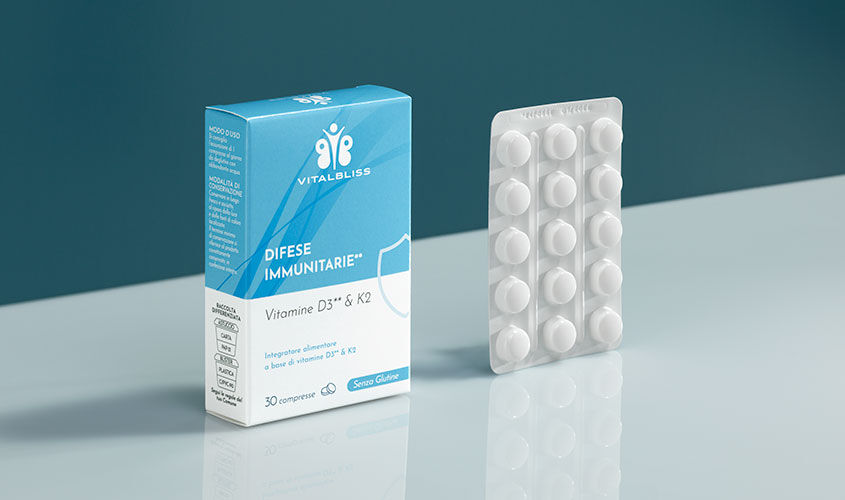 Difese Immunitarie - Vitamine D3** & K2 Compresse