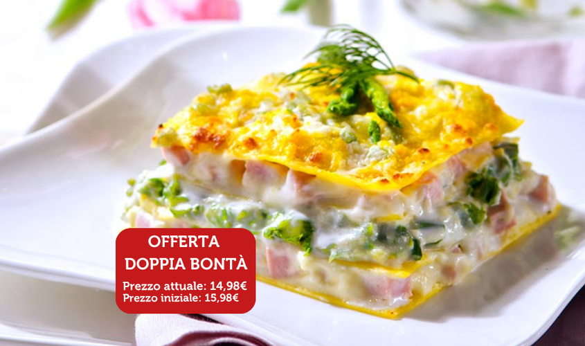 Primi piatti da forno - Offerta Doppia Bont&agrave; - Lasagna Primavera