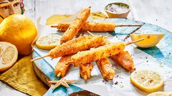 Specialit&agrave; di pesce - Arrosticini panati di merluzzo d'Alaska