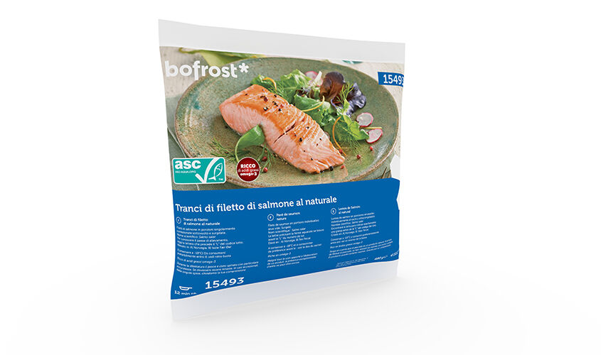 Pesce e crostacei al naturale - Tranci di Filetto di Salmone al Naturale