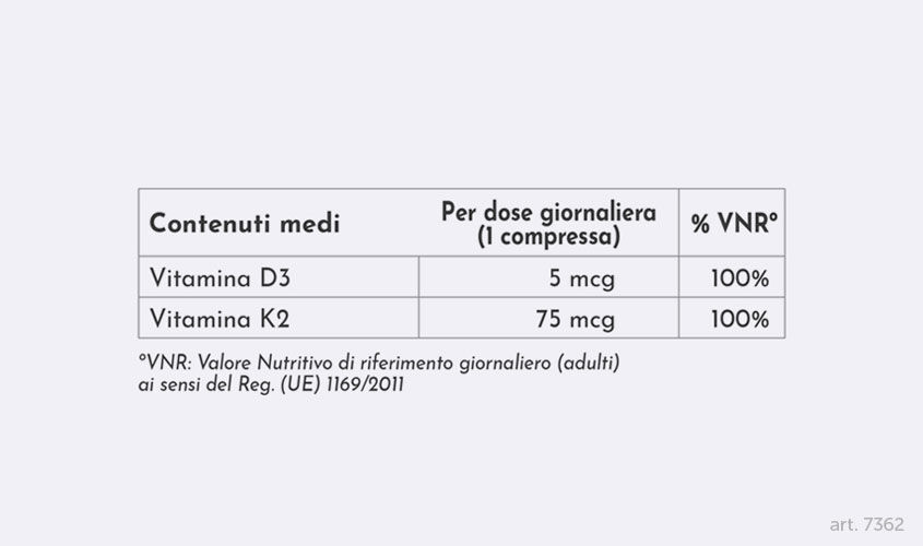 Difese Immunitarie - Vitamine D3** & K2 Compresse