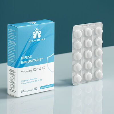 Difese Immunitarie - Vitamine D3** & K2 Compresse