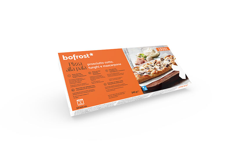 Pizze - Pizza alla Pala Prosciutto Cotto, Funghi e Mascarpone