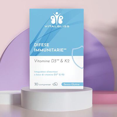 Difese Immunitarie - Vitamine D3** & K2 Compresse