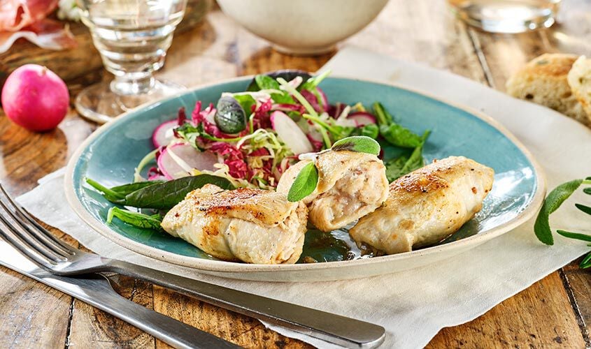 Arrosti e involtini - Involtini di Petto di Pollo Caserecci