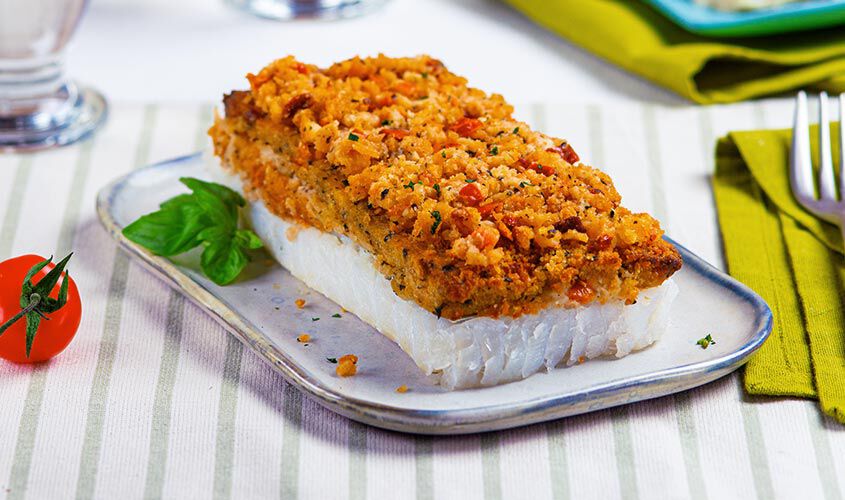 Specialit&agrave; di pesce - Gratin di merluzzo d'Alaska al pomodoro