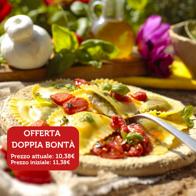 Primi e Sughi - Offerta Doppia Bont&agrave; - Gran Mezzaluna Pesto e Burrata