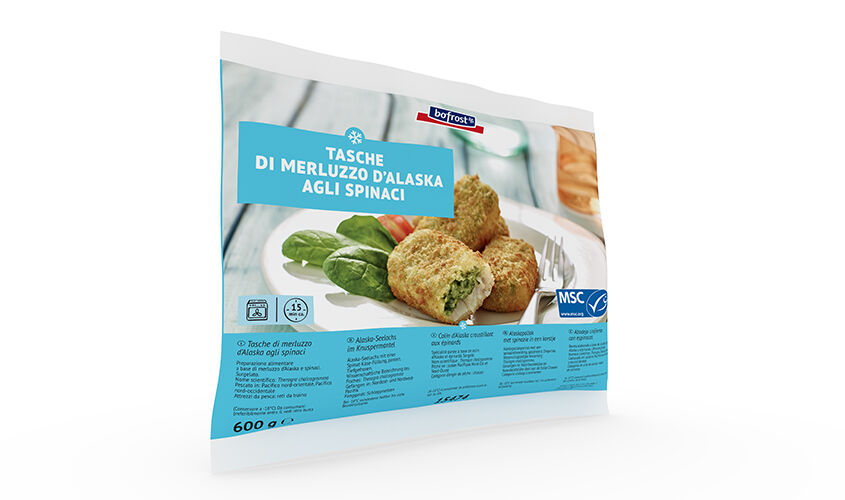 Pesce Panato - TASCHE DI MERLUZZO D'ALASKA AGLI SPINACI
