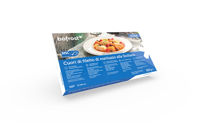 Specialit&agrave; di pesce - Cuori di Filetto di Merluzzo alla Siciliana