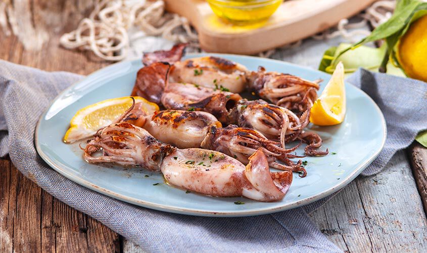 Specialità di pesce - Totani Atlantici Puliti