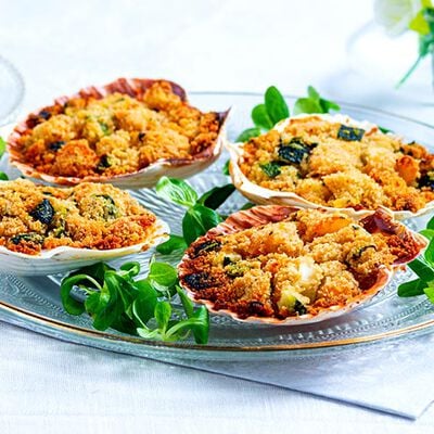 Specialit&agrave; di pesce - Sc. 50% Ventagli di Gamberi e Zucchine