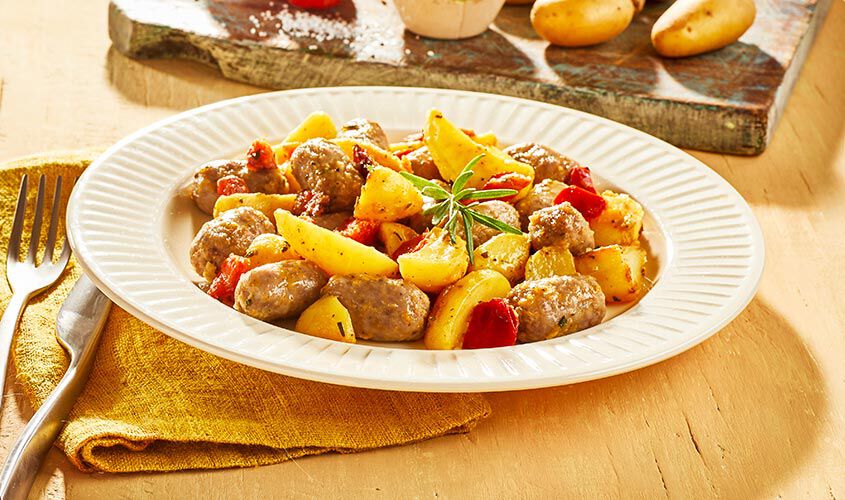Spadellate - Capricci di salsiccia con patate e peperoni