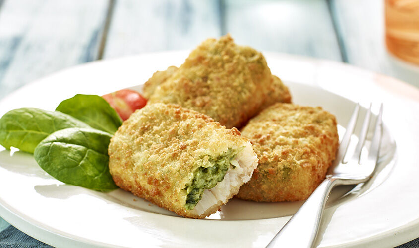 Pesce Panato - TASCHE DI MERLUZZO D'ALASKA AGLI SPINACI