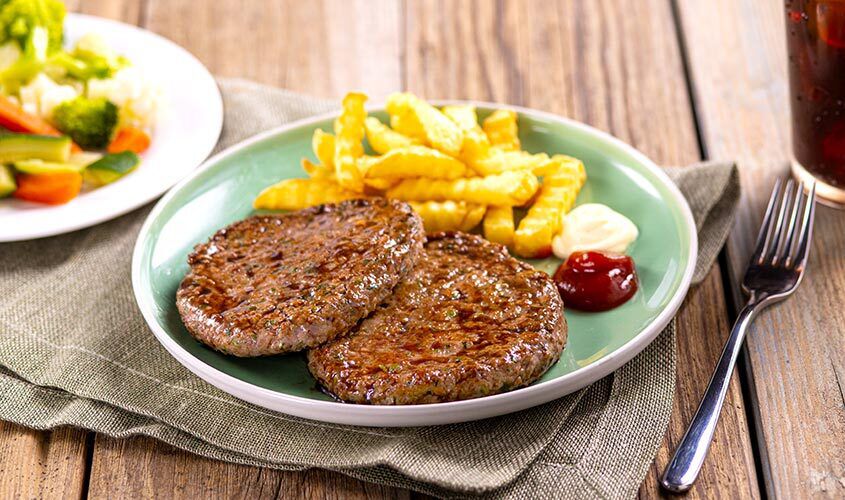 Burger di bovino e suino con spinaci e formaggio