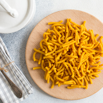 Passatelli in rosso con scampi Bofrost