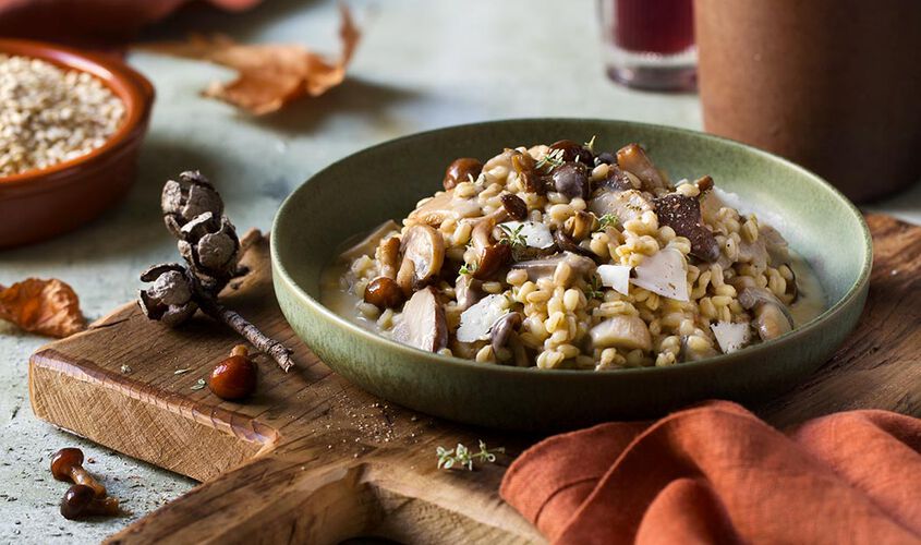 Orzotto ai funghi e timo con ricotta salata Bofrost
