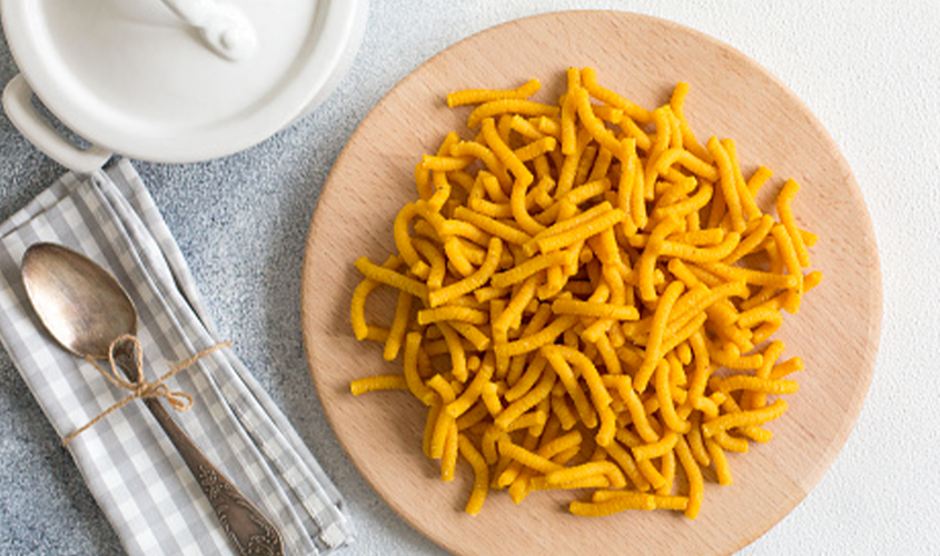 Passatelli in rosso con scampi Bofrost