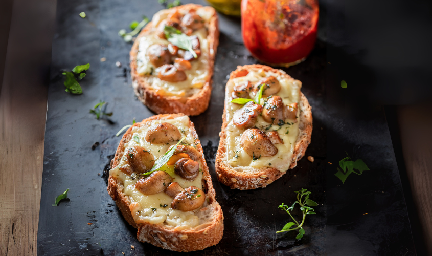 Crostoni con Mozzarella e Funghi  Bofrost