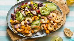 Insalata estiva con polpo marinato e code di gamberone Bofrost